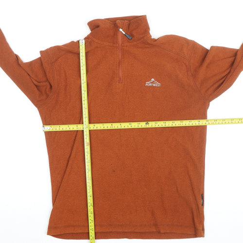 Portwest Women's Brown Fleece 1/2 Zip Activewear Jacket Size M