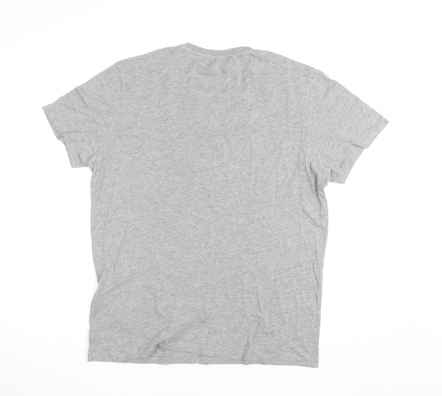 Jack & Jones Men's Grey Graphic Print Crew Neck T-Shirt Size L