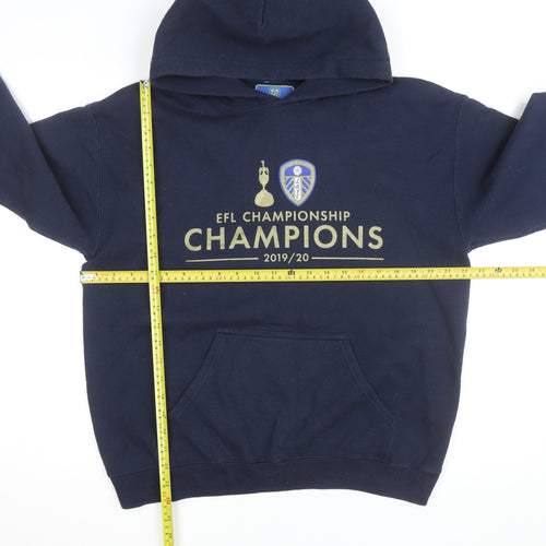 Leeds United Men's Blue Pullover Hoodie Medium EFL 2019/20 Champions