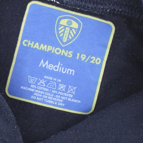 Leeds United Men's Blue Pullover Hoodie Medium EFL 2019/20 Champions