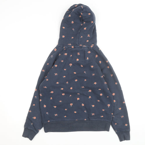 Jack Wills Women Blue Floral Pullover Hoodie UK 6