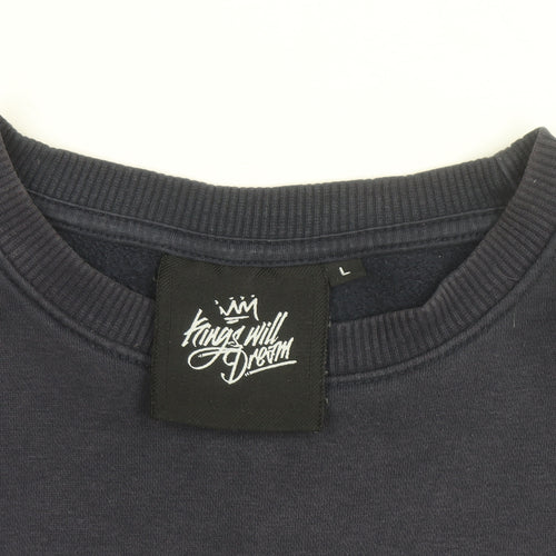 Kings Will Dream Men's Blue L Pullover Sweatshirt Logo Crew Neck