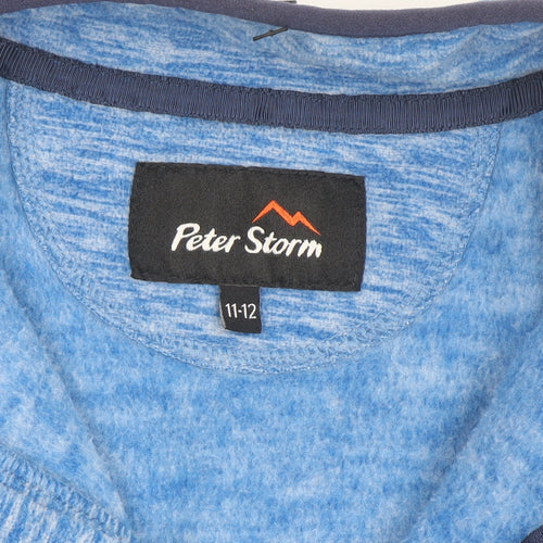 Peter Storm Boys Blue Fleece Full Zip Jacket 11-12 Years Hiking Outdoor