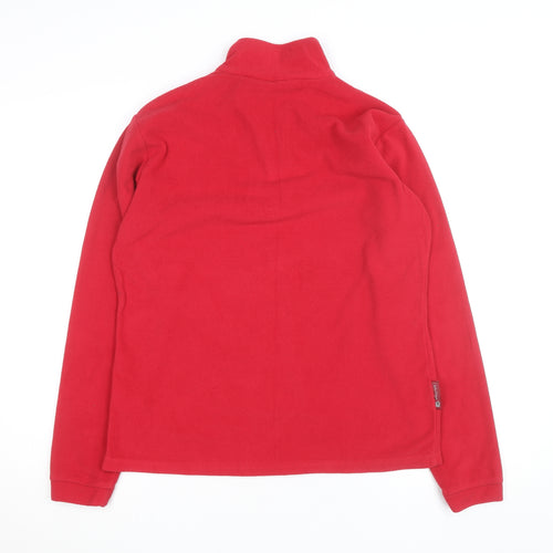 Mountain Essentials Women's Red Fleece 1/4 Zip Hiking Jacket Size 14