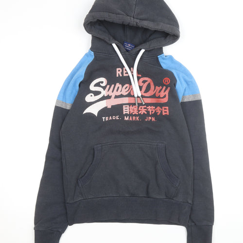 Superdry Men's Black XS Pullover Hoodie with Graphic Print