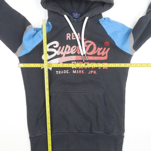 Superdry Men's Black XS Pullover Hoodie with Graphic Print