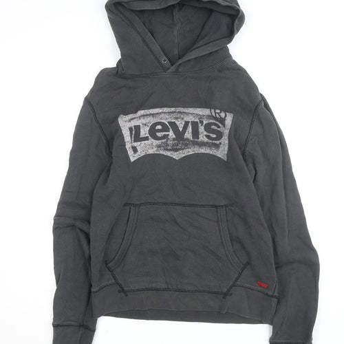 Levi's Men's Grey Pullover Hoodie Small Classic Logo