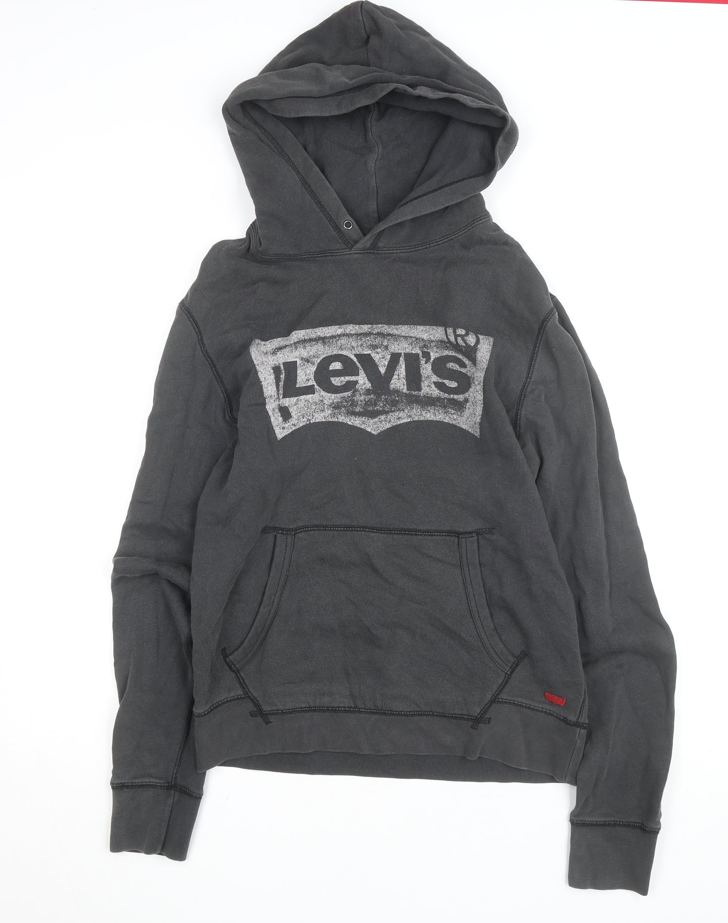 Levi's Men's Grey Pullover Hoodie Small Classic Logo