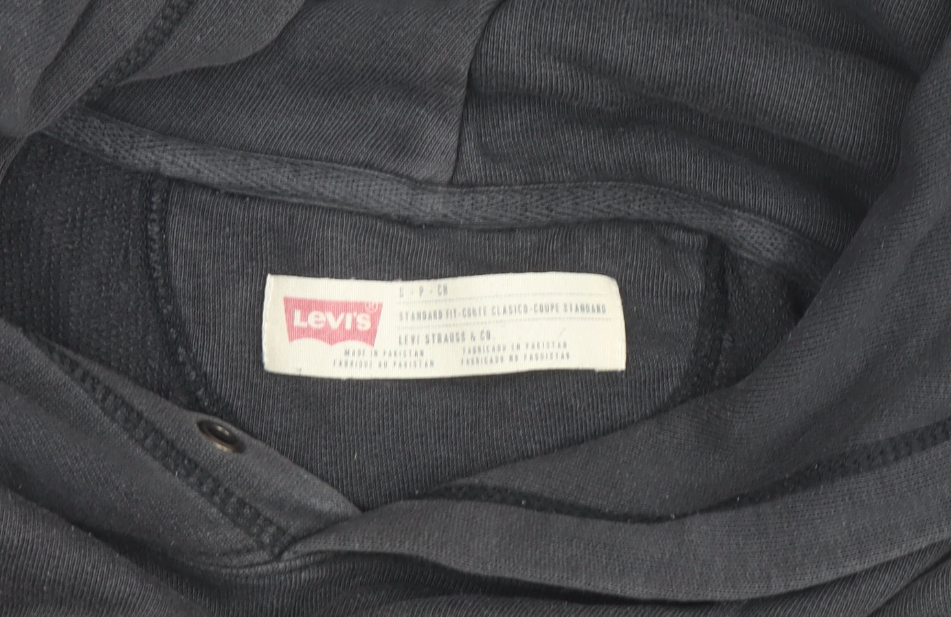 Levi's Men's Grey Pullover Hoodie Small Classic Logo