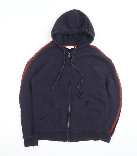 Boden Women Navy Blue Full Zip Hoodie UK 14 Casual Hooded Sweatshirt