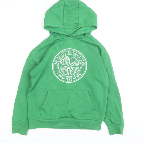 Celtic FC Boys Green Pullover Hoodie 10-11 Years Football Fleece Sweatshirt