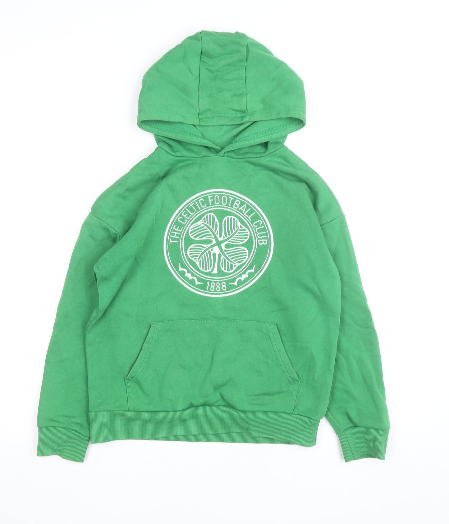 Celtic FC Boys Green Pullover Hoodie 10-11 Years Football Fleece Sweatshirt