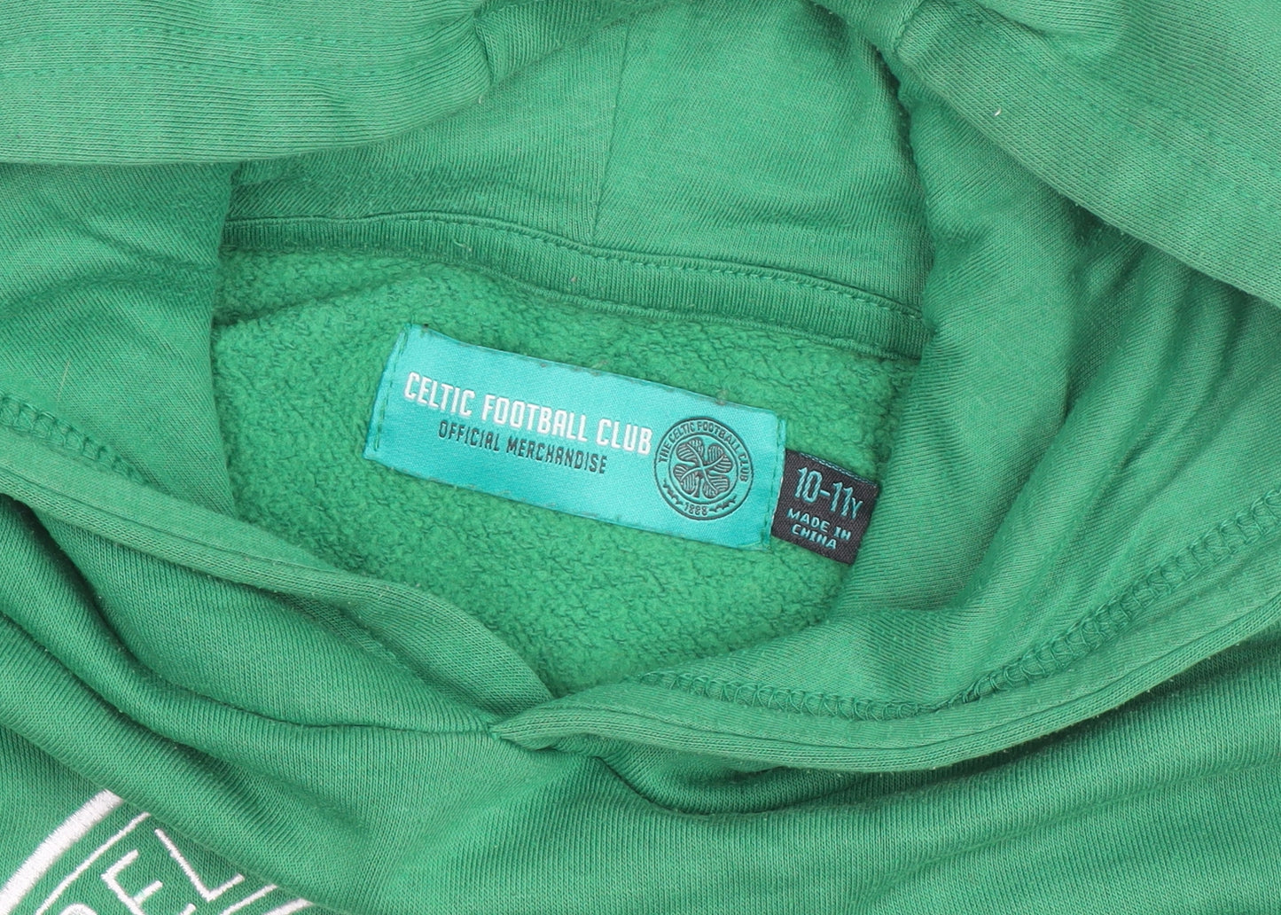 Celtic FC Boys Green Pullover Hoodie 10-11 Years Football Fleece Sweatshirt