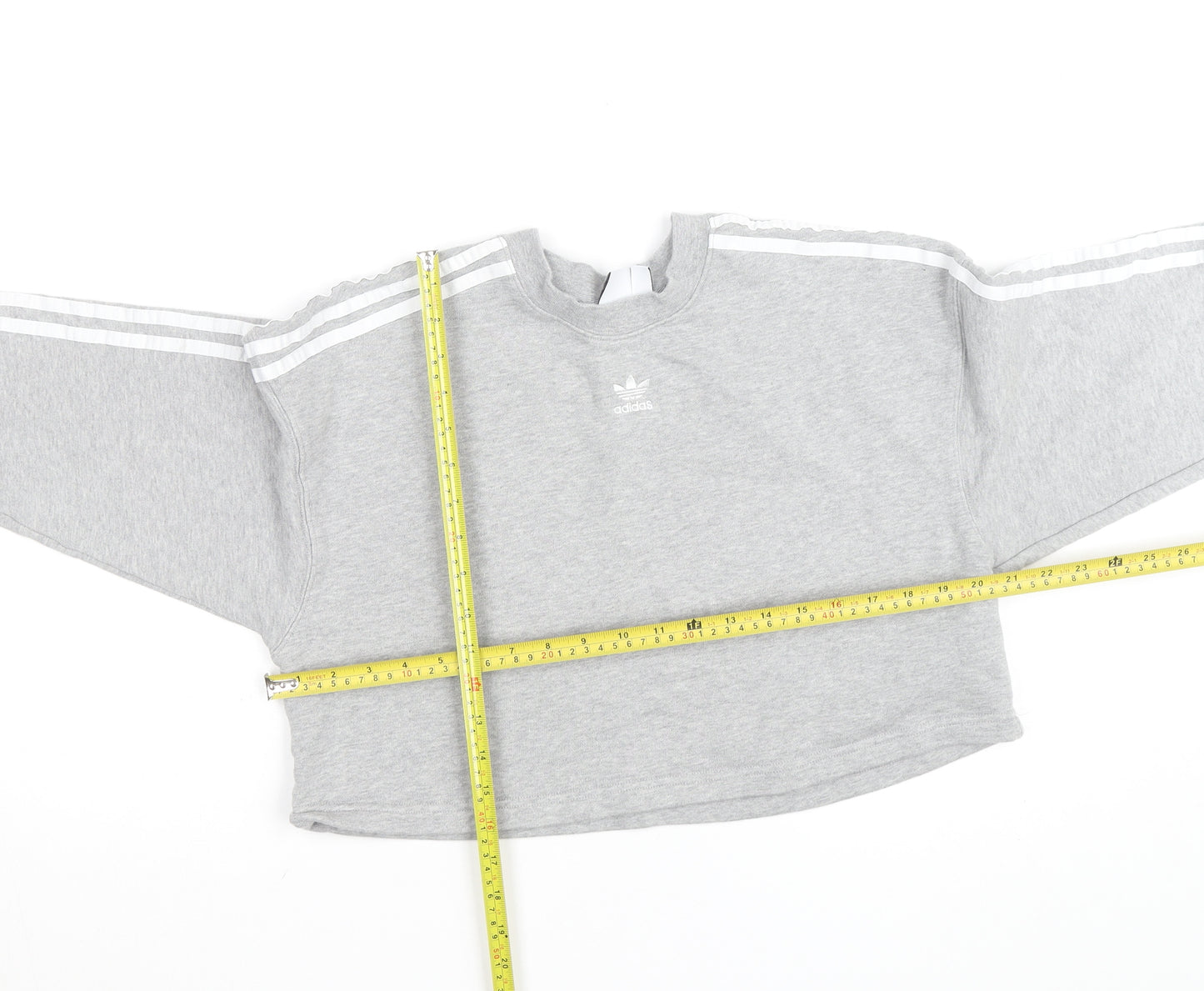 Adidas Womens Grey Cropped Pullover Sweatshirt XS