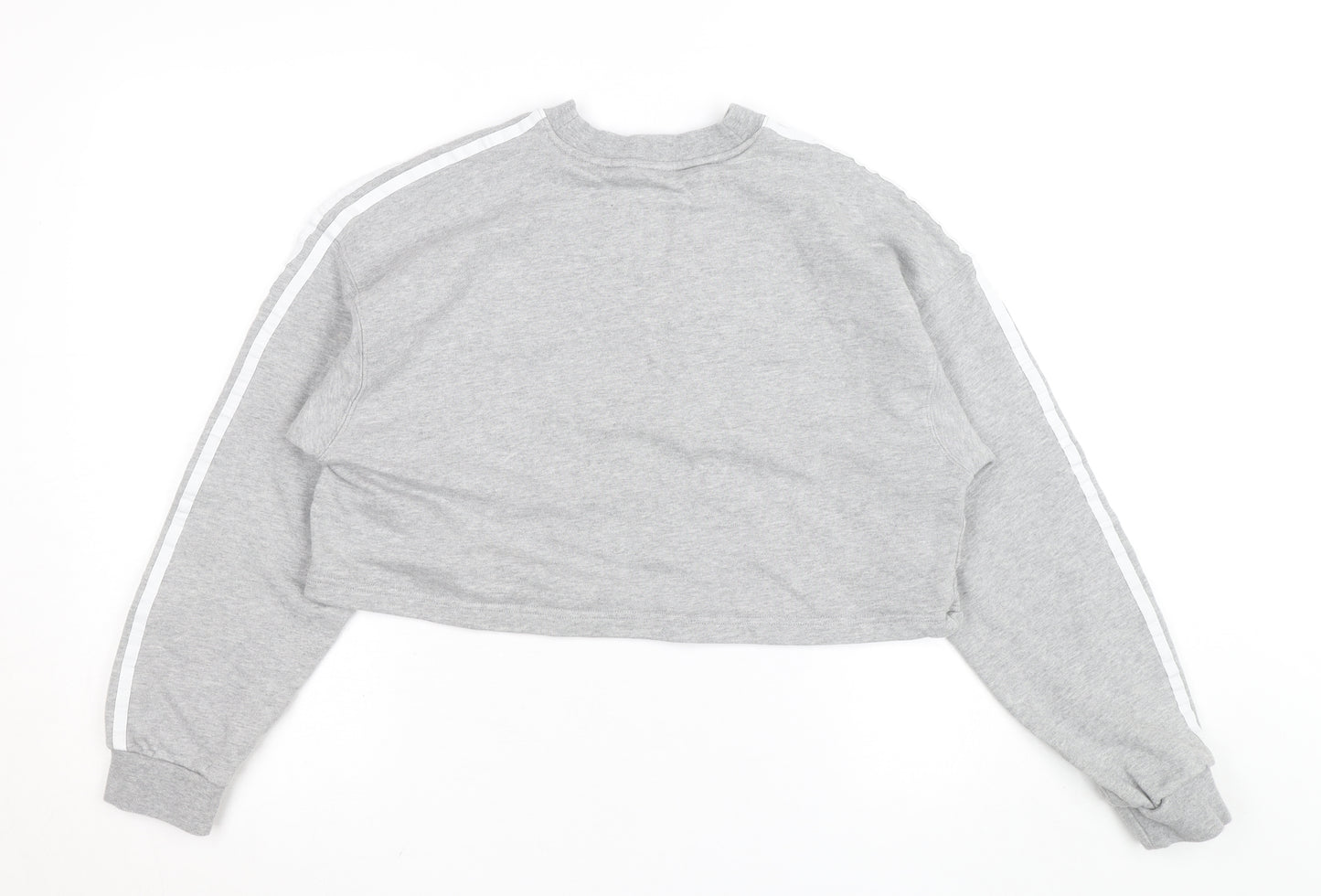 Adidas Womens Grey Cropped Pullover Sweatshirt XS