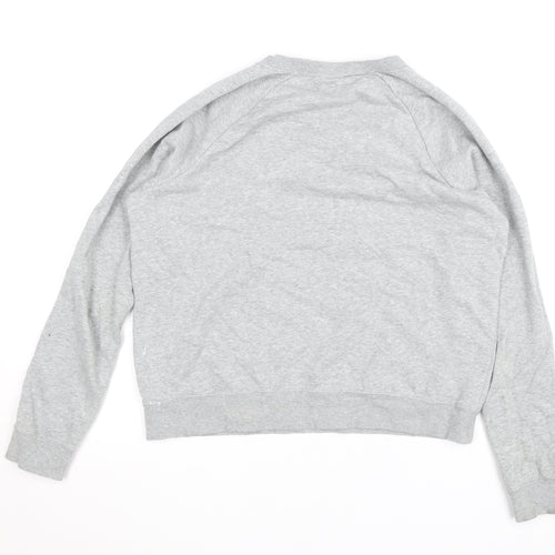 Nike Women Grey Crew Neck Pullover Sweatshirt Size M