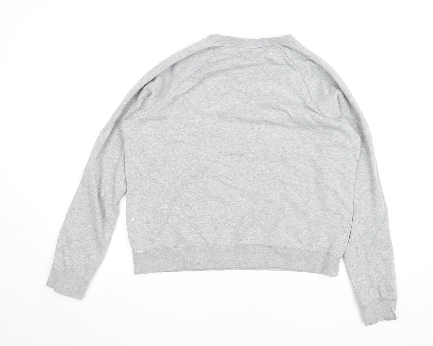 Nike Women Grey Crew Neck Pullover Sweatshirt Size M