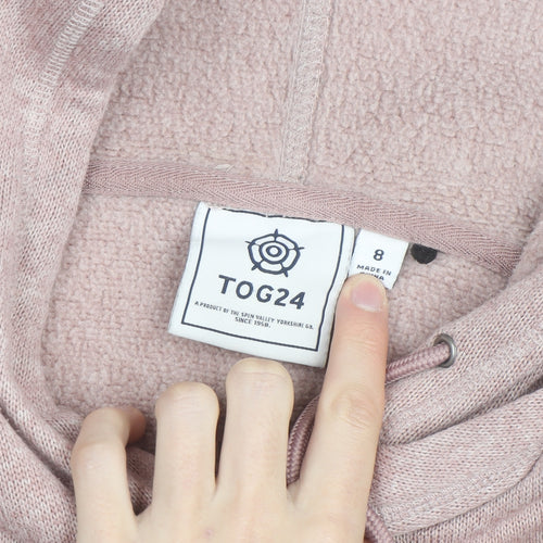 TOG24 Womens Pink Long Sleeve Pullover Hoodie Size 8