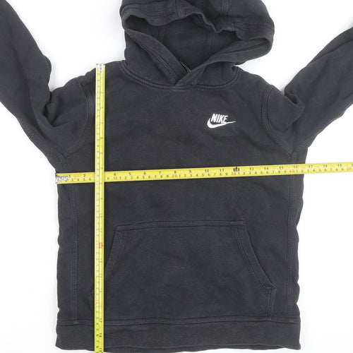 Nike Boys Black Pullover Hoodie M 10-11 Years Fleece Hooded Sweatshirt