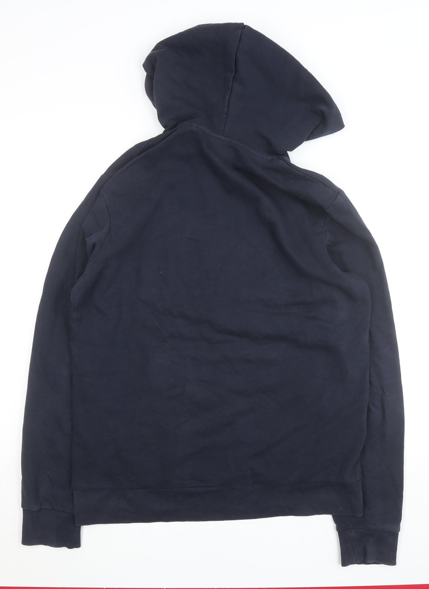 Jack & Jones Men's Blue Pullover Hoodie M Logo Sweatshirt