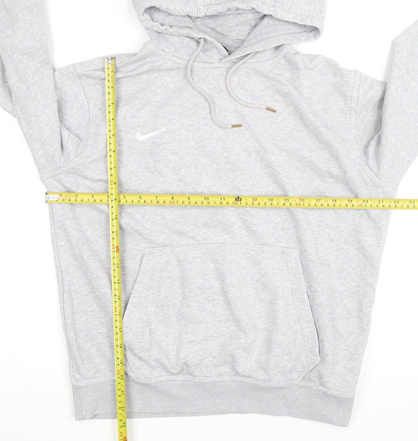 Nike Men's Grey Pullover Hoodie Size M Fleece Regular Fit