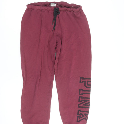 PINK Victoria’s Secret Women’s Red Jogger Sweatpants Size S