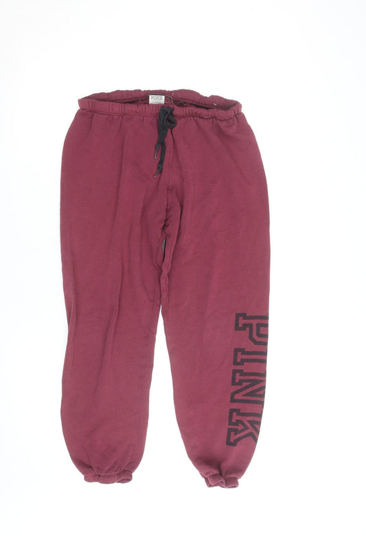 PINK Victoria’s Secret Women’s Red Jogger Sweatpants Size S