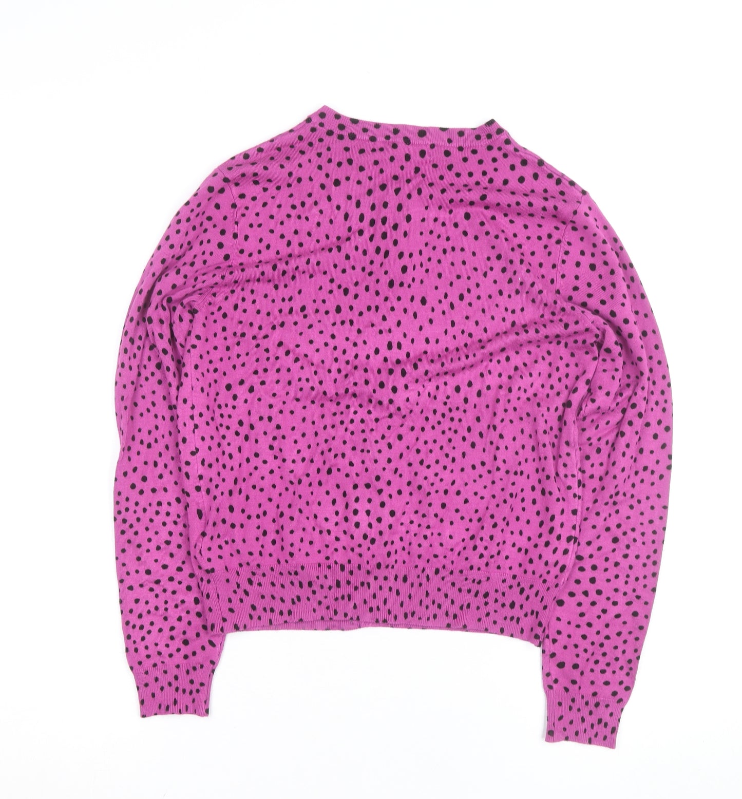 Marks and Spencer Women Purple Polka Dot Cardigan Size 12