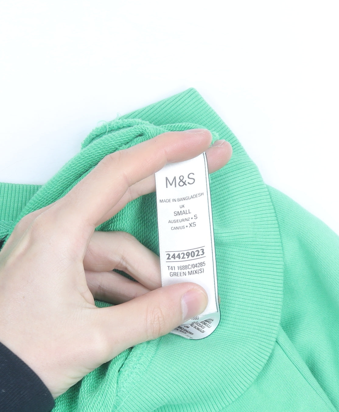 Marks and Spencer Women's Green Manhattan Graphic Sweatshirt Small
