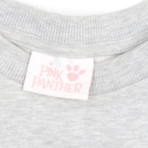 Pink Panther Women's Grey Pullover Sweatshirt Size L Save the Planet
