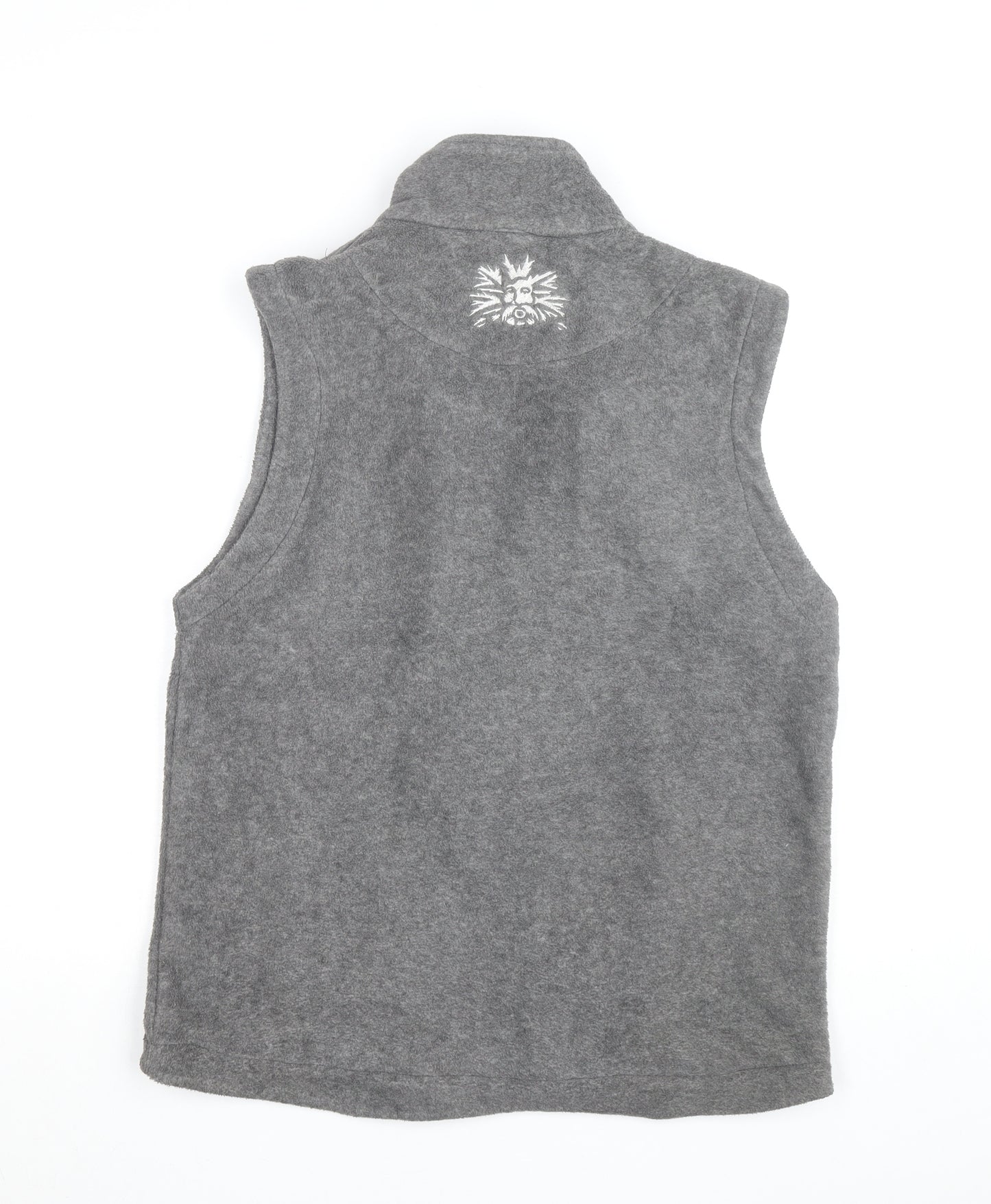 Fuller's Men's Grey Fleece Zip Vest M Embroidered Jack Frost Logo