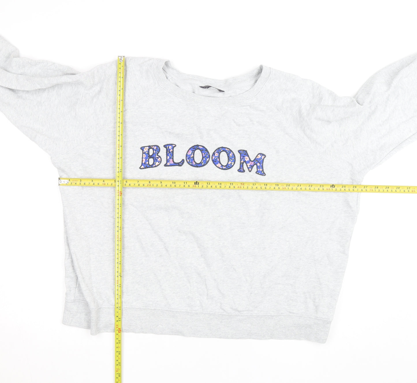 Marks and Spencer Mens Grey Bloom Sweatshirt L Crew Neck Cotton