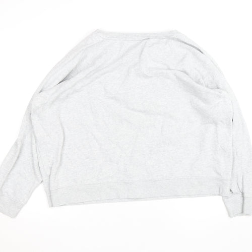 Marks and Spencer Mens Grey Bloom Sweatshirt L Crew Neck Cotton