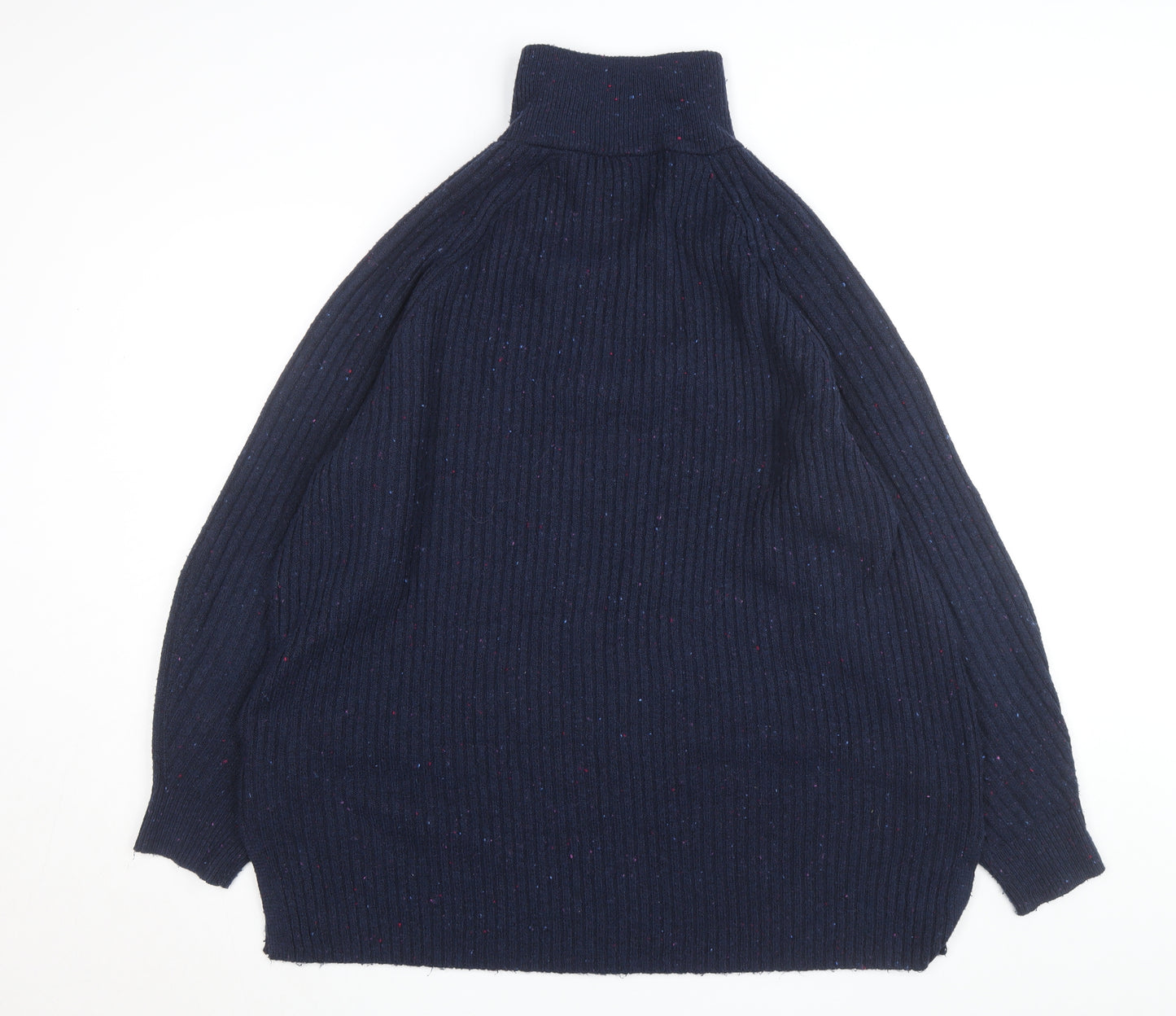 Marks and Spencer Men's Blue Half Zip Knit Jacket Size L