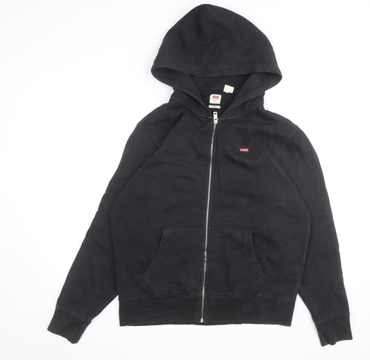 Levi's Men's Black Full Zip Hoodie M Regular Fit Casual Sweatshirt