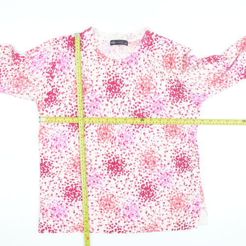 Marks and Spencer Women’s Multicoloured Floral Acrylic Jumper Size 14