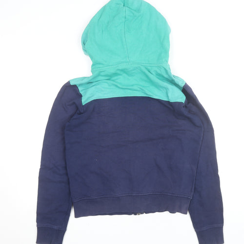 Leone 1947 Mens Blue XS Full Zip Hoodie Sports Logo Cotton
