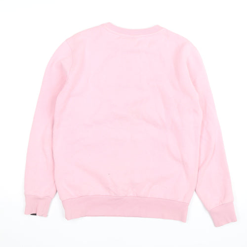 Ellesse Women's Pink Crew Neck Sweatshirt UK S Casual Logo Fleece