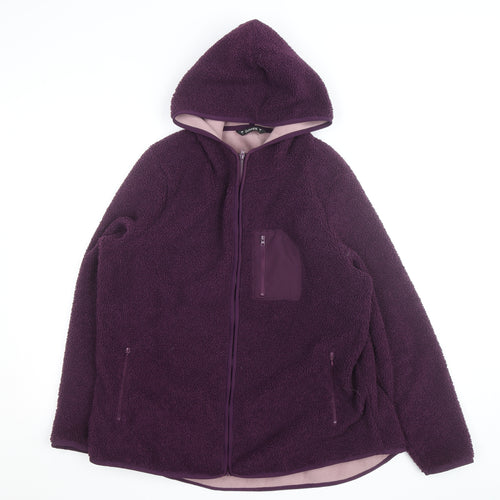 St. Bernard for Dunnes Stores Women's Purple Fleece Hooded Jacket Size 16