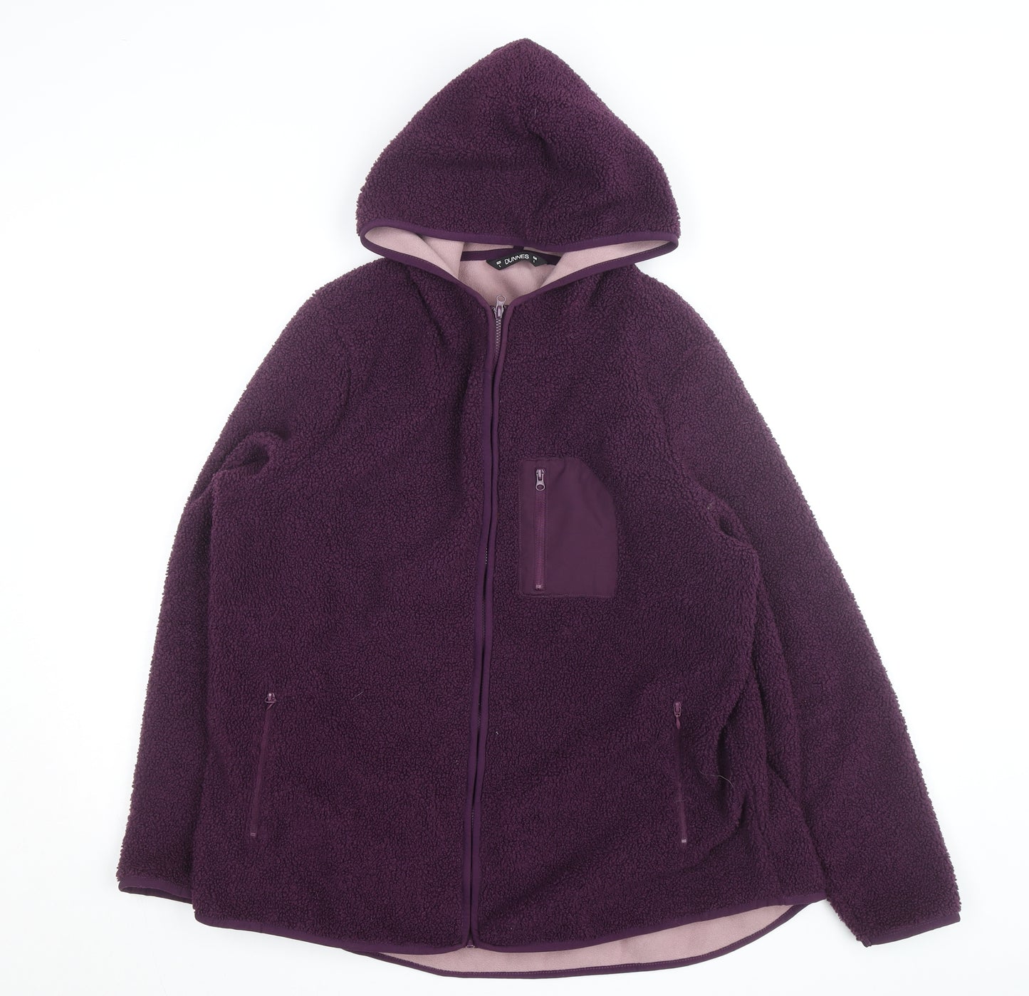 St. Bernard for Dunnes Stores Women's Purple Fleece Hooded Jacket Size 16