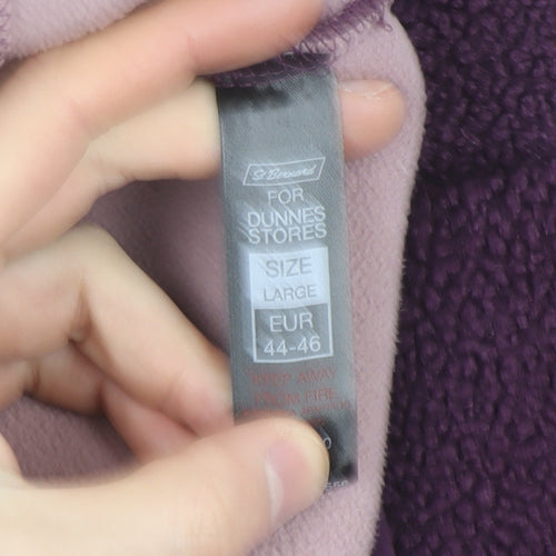 St. Bernard for Dunnes Stores Women's Purple Fleece Hooded Jacket Size 16