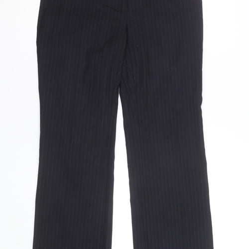 J.Crew Women's Black Pinstripe Wool City Fit Dress Pants Size 8