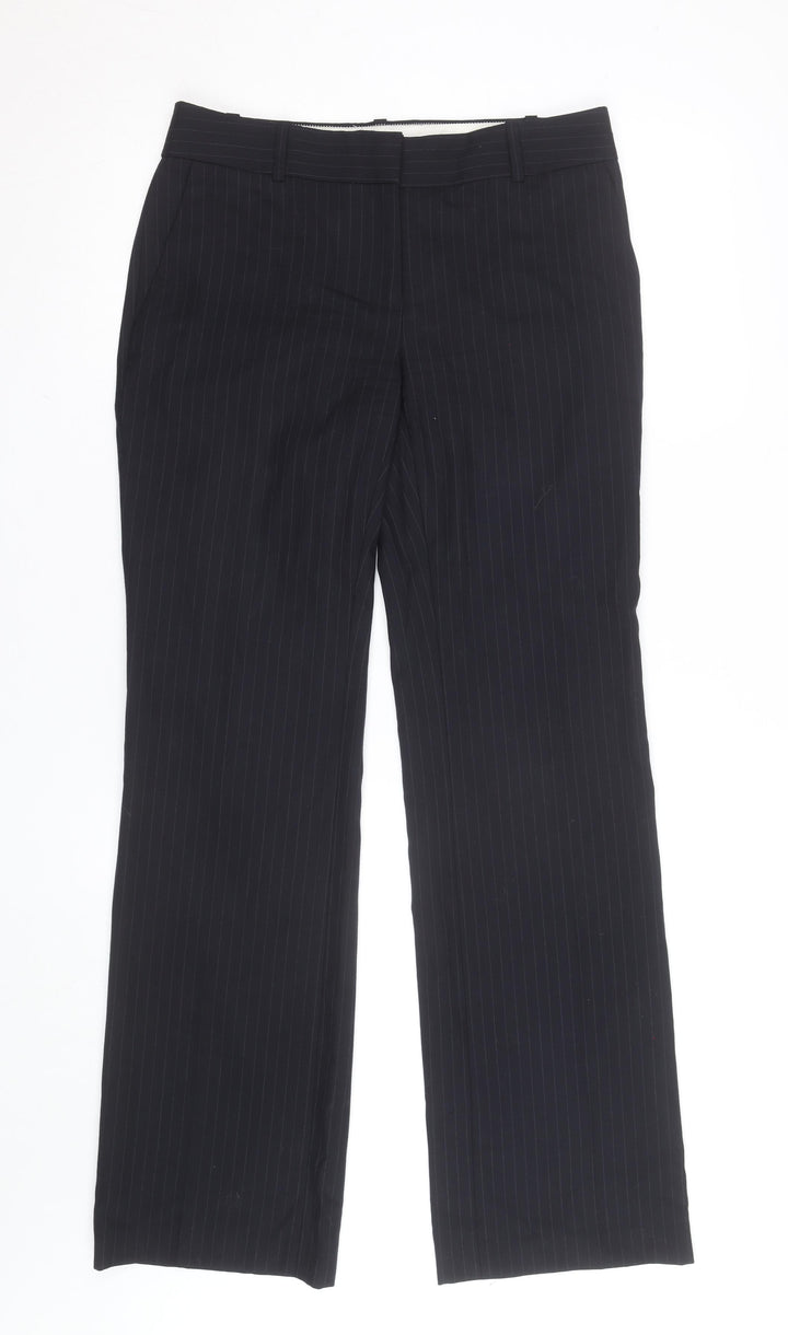 J.Crew Women's Black Pinstripe Wool City Fit Dress Pants Size 8