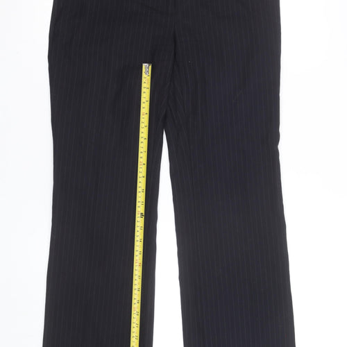 J.Crew Women's Black Pinstripe Wool City Fit Dress Pants Size 8