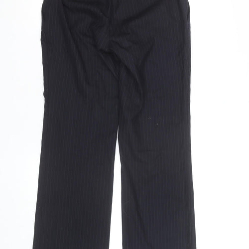 J.Crew Women's Black Pinstripe Wool City Fit Dress Pants Size 8