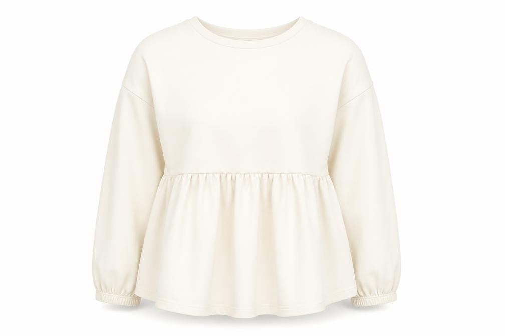 Front view of Zara Women Ivory Fleece Long Sleeve jumper, size 12
