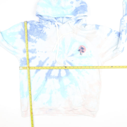 Pura Vida Men's Multicoloured Tie Dye Pullover Hoodie Size L