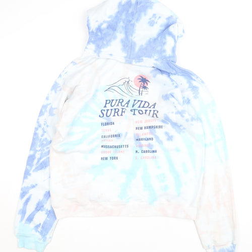 Pura Vida Men's Multicoloured Tie Dye Pullover Hoodie Size L