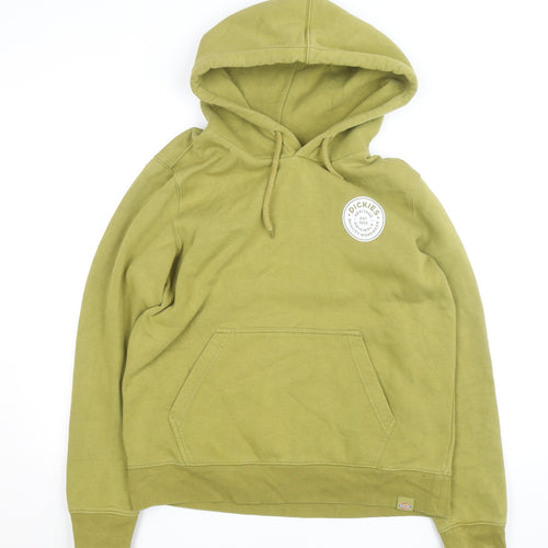 Dickies Womens Green Pullover Hoodie Medium Cotton Blend Casual