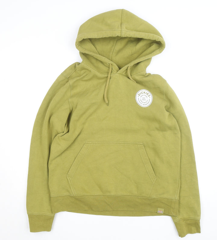 Dickies Womens Green Pullover Hoodie Medium Cotton Blend Casual